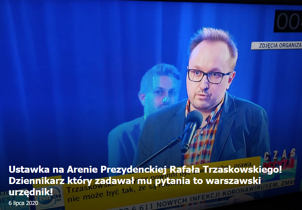 Grzegorz Jakubowski zadaje "ostre" pytania" Trzaskowskiemu.